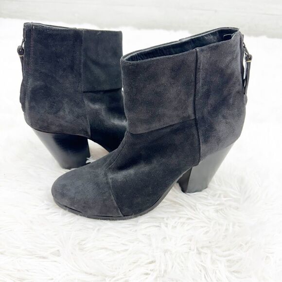 Rag & Bone Newbury 2.0 Block Heel Suede Ankle Booties - Picture 3 of 12